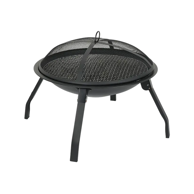 Foldable Barbecue Fire Pit Fireproof Mesh Cover Heating Wood Stove