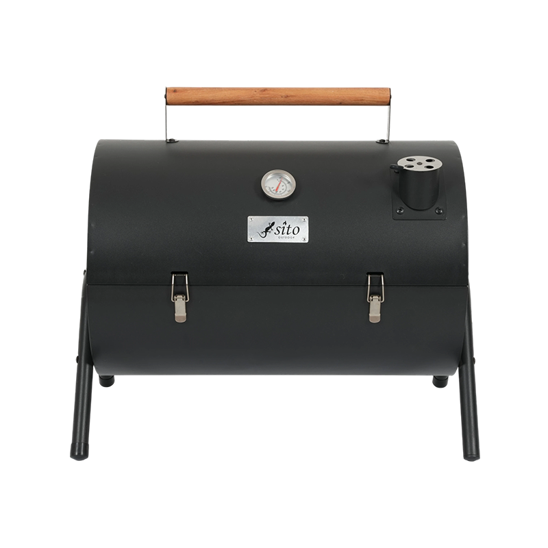 Wooden Handle Portable Tabletop Charcoal Roaster Grill