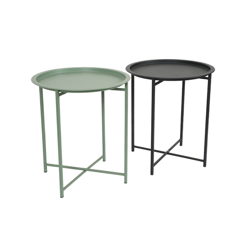 Simple Folding Iron Tea Table Balcony Coffee Table Small Round Table